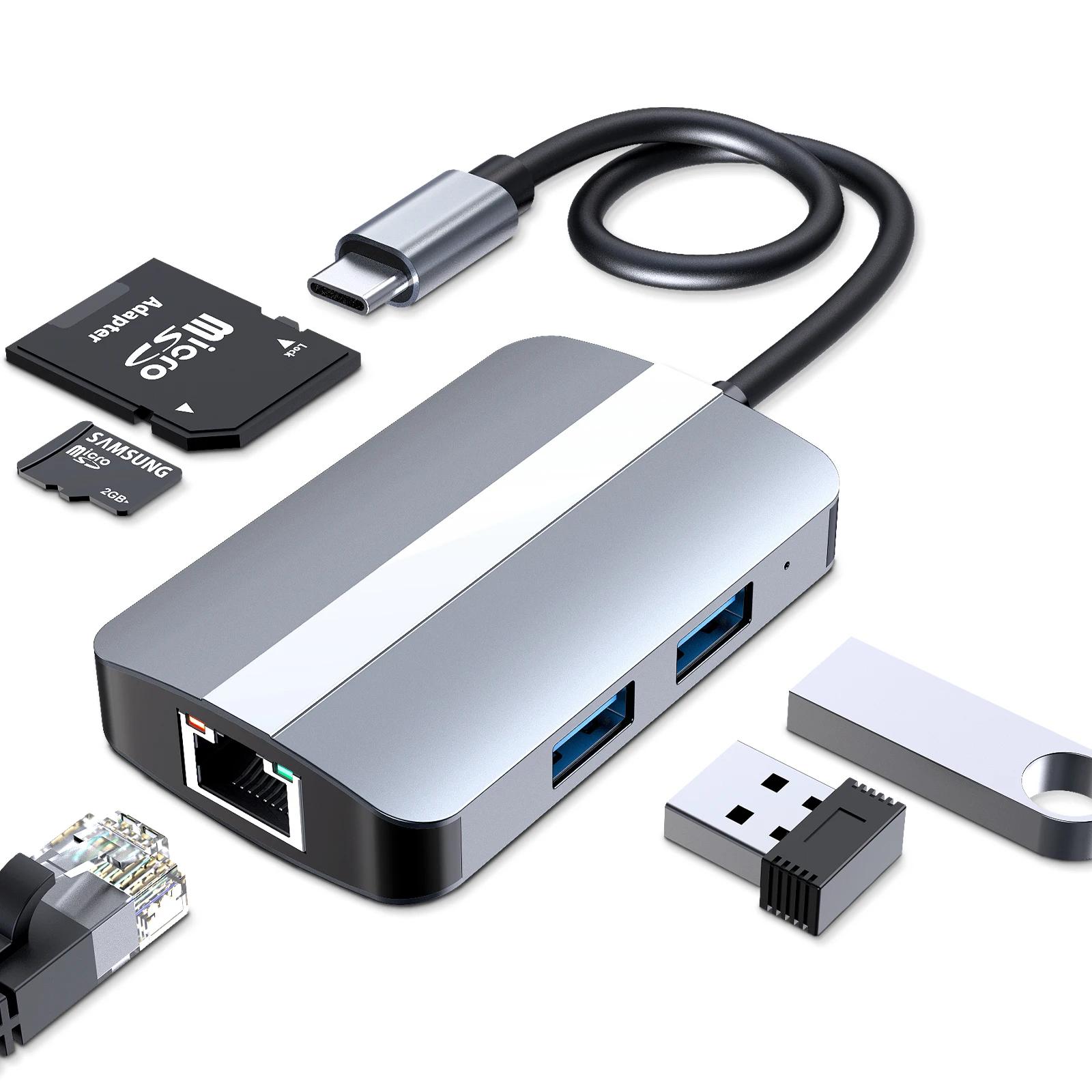USB C Hub 5 in 1 Type C Docking Station Adapter to..